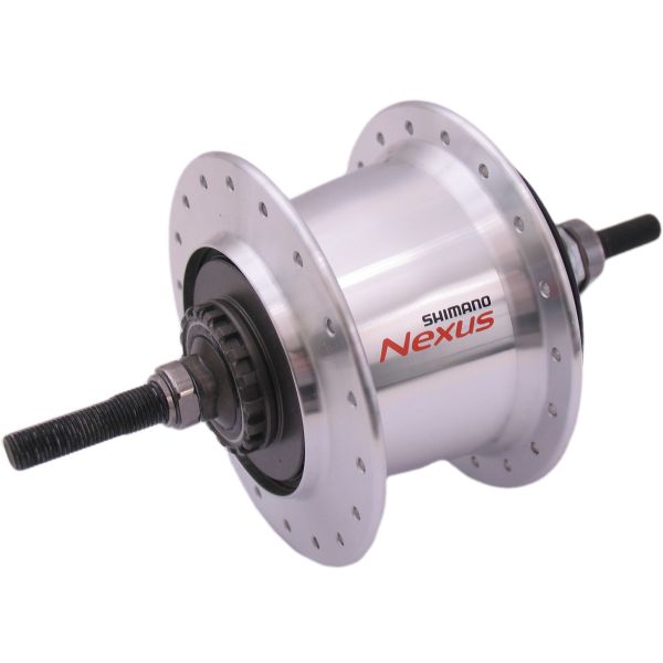 Afbeelding laden in galerijviewer, Shimano versnellingsnaaf 7 speed nexus 7 sg-c3001 voor rollerbrakes velgrem 36 gaats - zilver