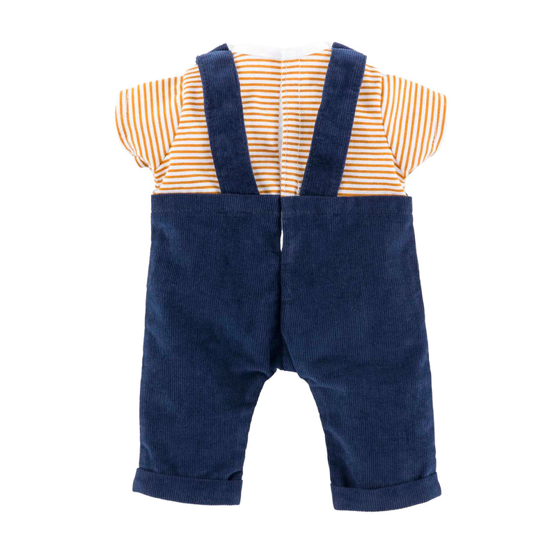 Afbeelding laden in galerijviewer, Corolle t-shirt en marineblauw overall, 30cm