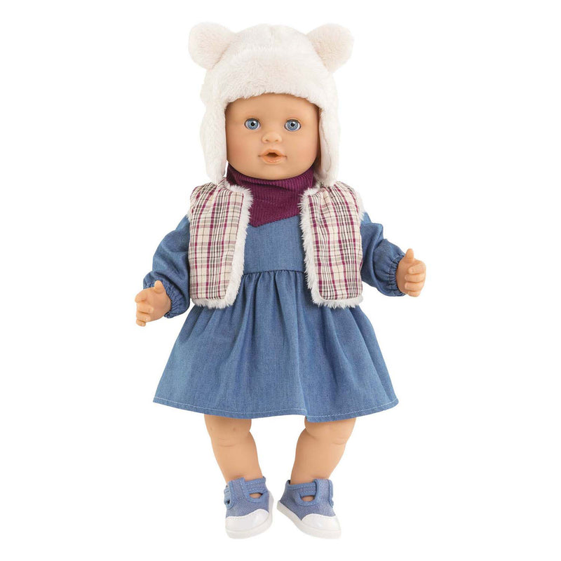 Afbeelding laden in galerijviewer, Corolle poppen winterset 36cm - omkeerbaar vestje en berenmuts.