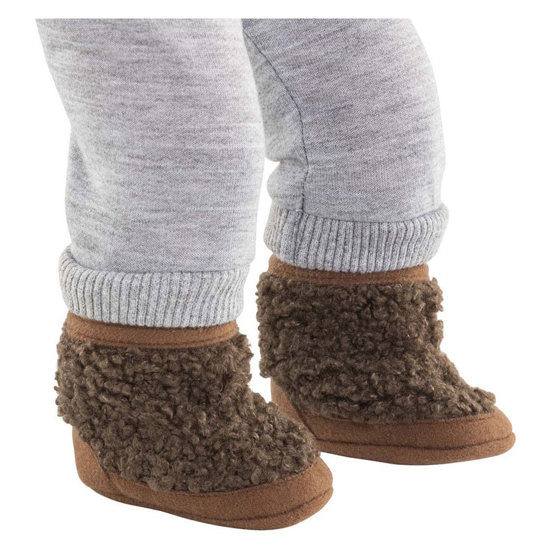 Afbeelding laden in galerijviewer, Corolle poppenlaarsjes schapenvacht-look bruin 36cm poppen accessoire.