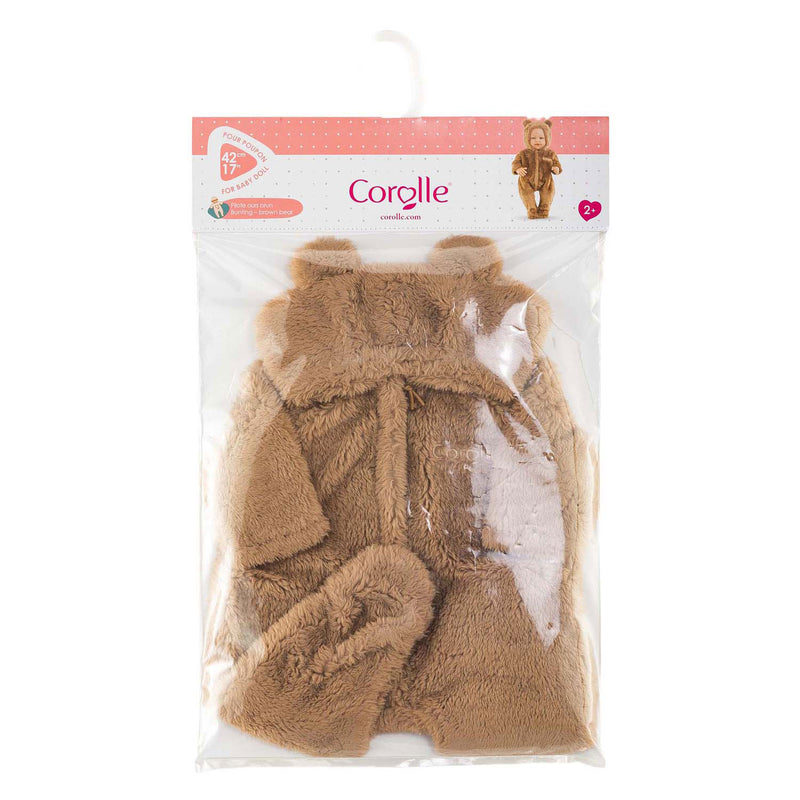 Afbeelding laden in galerijviewer, Corolle bunting brown bear onesie - 42cm