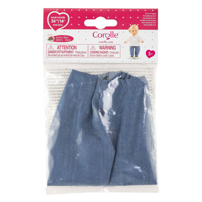 Afbeelding laden in galerijviewer, Corolle poppenjeans blauw - kleding voor pop 36cm denim look.