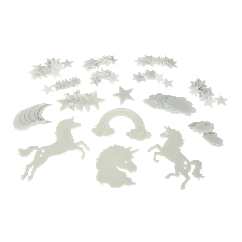 Afbeelding laden in galerijviewer, Simba Glow in the Dark Eenhoorn Set 120dlg.