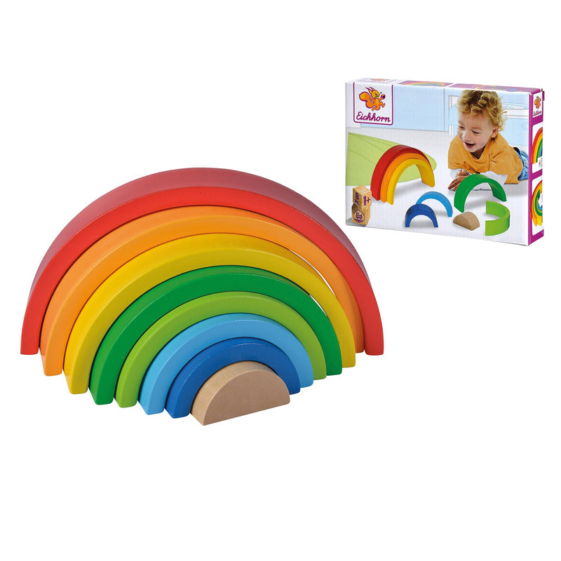 Afbeelding laden in galerijviewer, Eichhorn houten stapelregenboog, 8dlg.