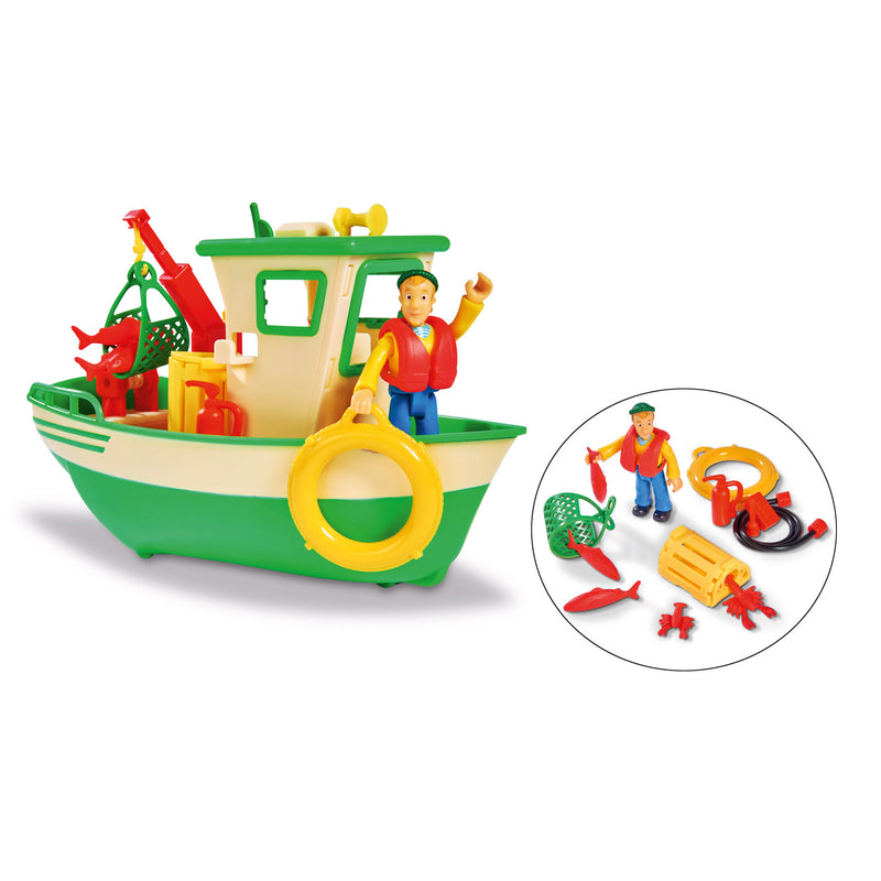 Afbeelding laden in galerijviewer, Simba brandweerman sam charlies vissersboot met figuur