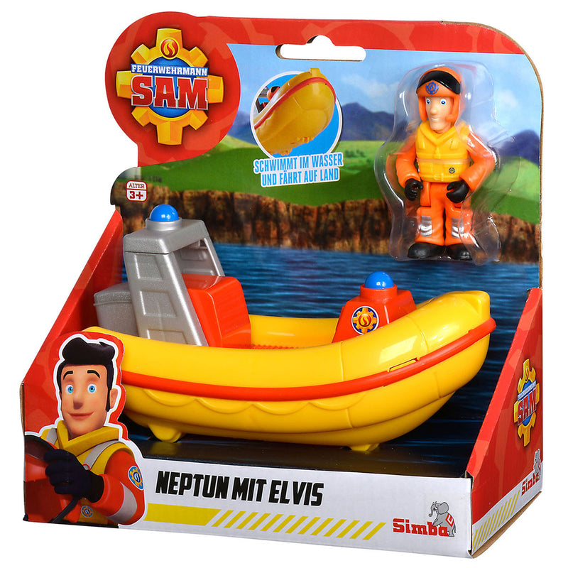 Afbeelding laden in galerijviewer, Simba brandweerman sam reddingsboot met speelfiguur elvis