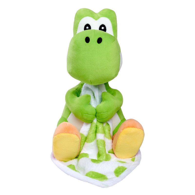 Afbeelding laden in galerijviewer, Simba my mario yoshi pluchen knuffel met dekentje - 23cm