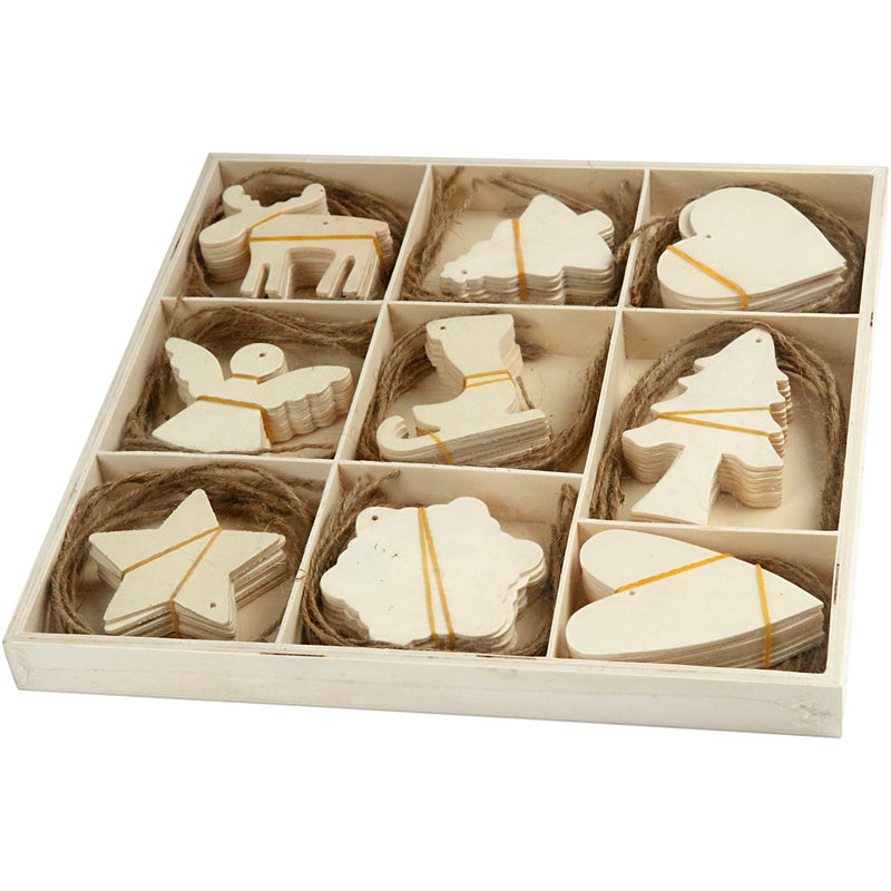 Afbeelding laden in galerijviewer, Https: www.cchobby.nl houten-decoraties-kerst-afm-7-8-cm-72-stuk-1-doos