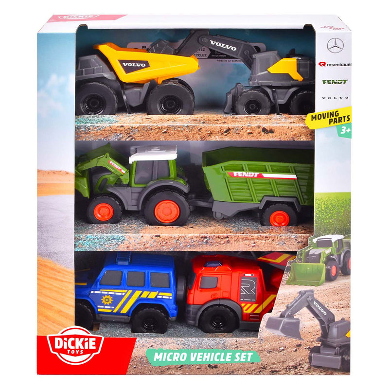 Afbeelding laden in galerijviewer, Dickie micro city team voertuigen, 6dlg.