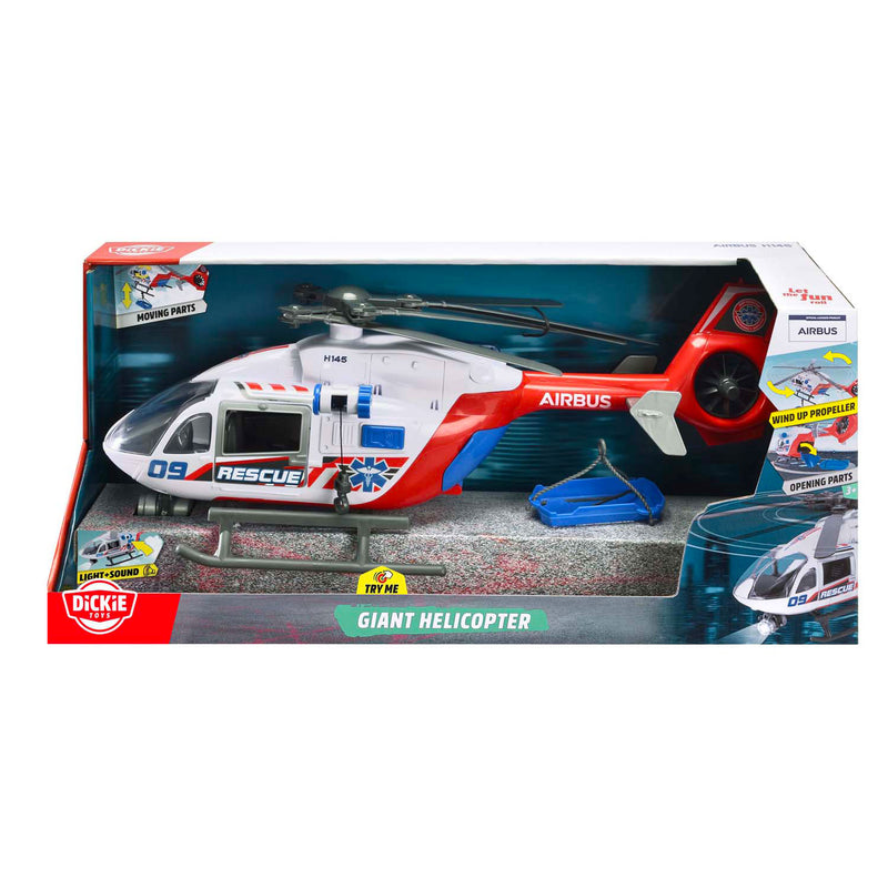 Afbeelding laden in galerijviewer, Dickie toys - speelgoedvoertuig helikopter - airbus h145 - licht en geluid