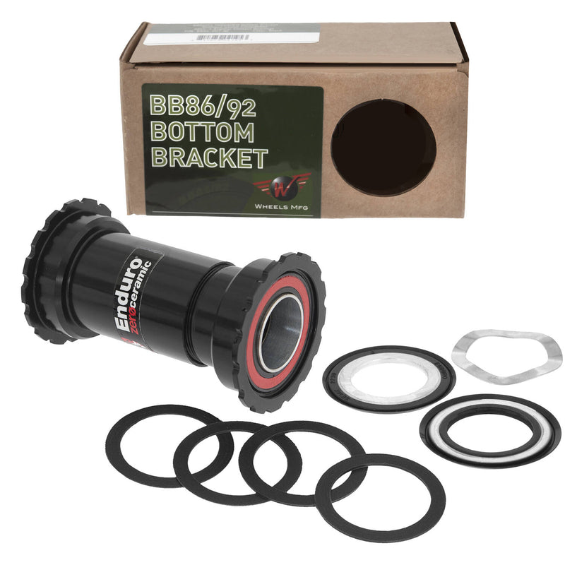 Afbeelding laden in galerijviewer, Wheels manufacturing wheels mfg - trapas pressfit bb86 92 sram zero ceramic zwart