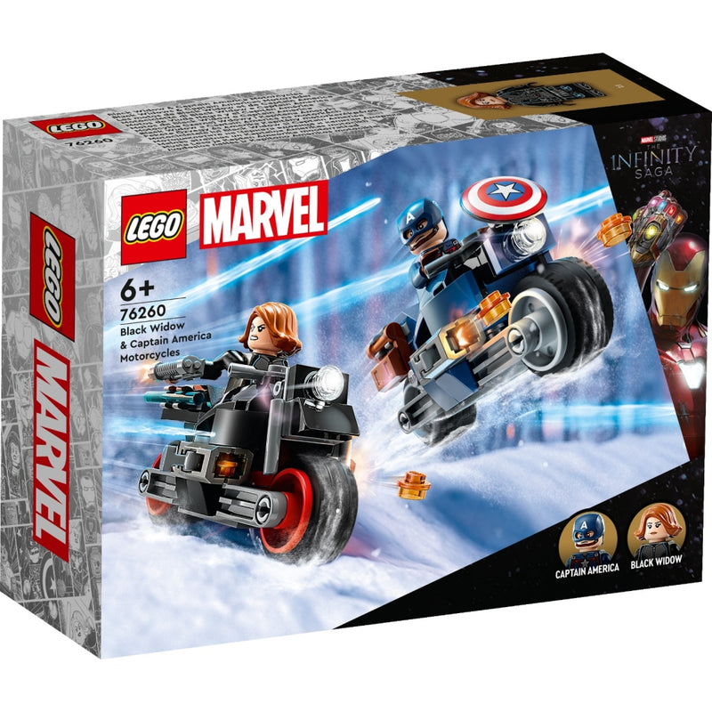 Afbeelding laden in galerijviewer, Lego Marvel 76260 Captain America en Black Widow Motoren