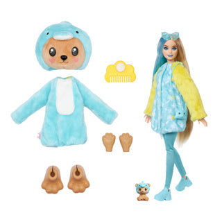 Afbeelding laden in galerijviewer, Barbie cutie reveal doll licht blauw geel