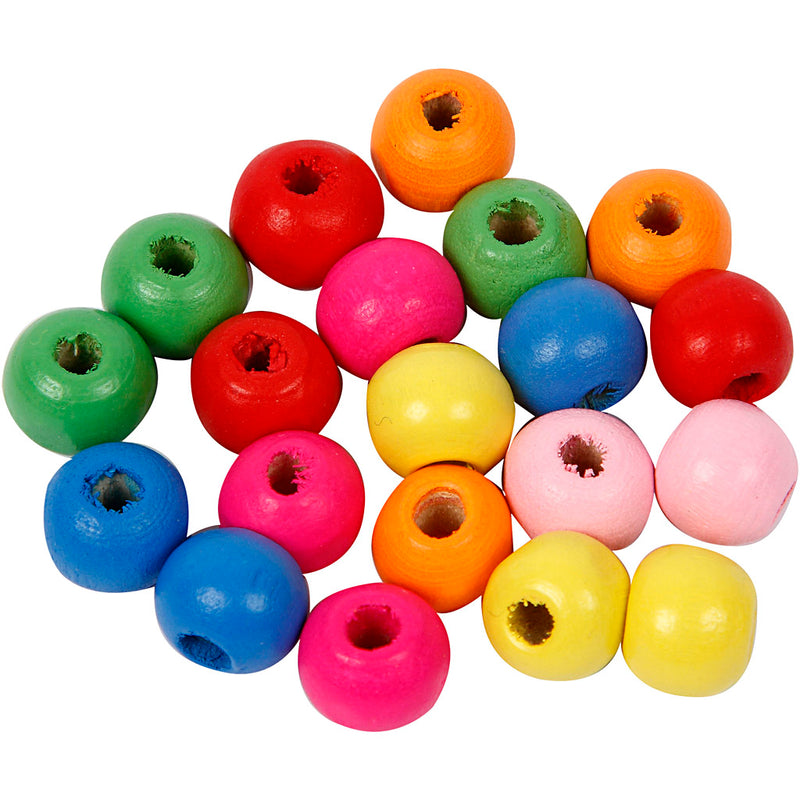 Afbeelding laden in galerijviewer, Https: www.cchobby.nl houten-kralen-d-8-mm-gatgrootte-1-5-2-mm-ca-3100-stuk-diverse-kleuren-500-gr-1-zak