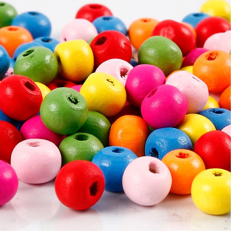 Afbeelding laden in galerijviewer, Https: www.cchobby.nl houten-kralen-d-8-mm-gatgrootte-1-5-2-mm-ca-3100-stuk-diverse-kleuren-500-gr-1-zak
