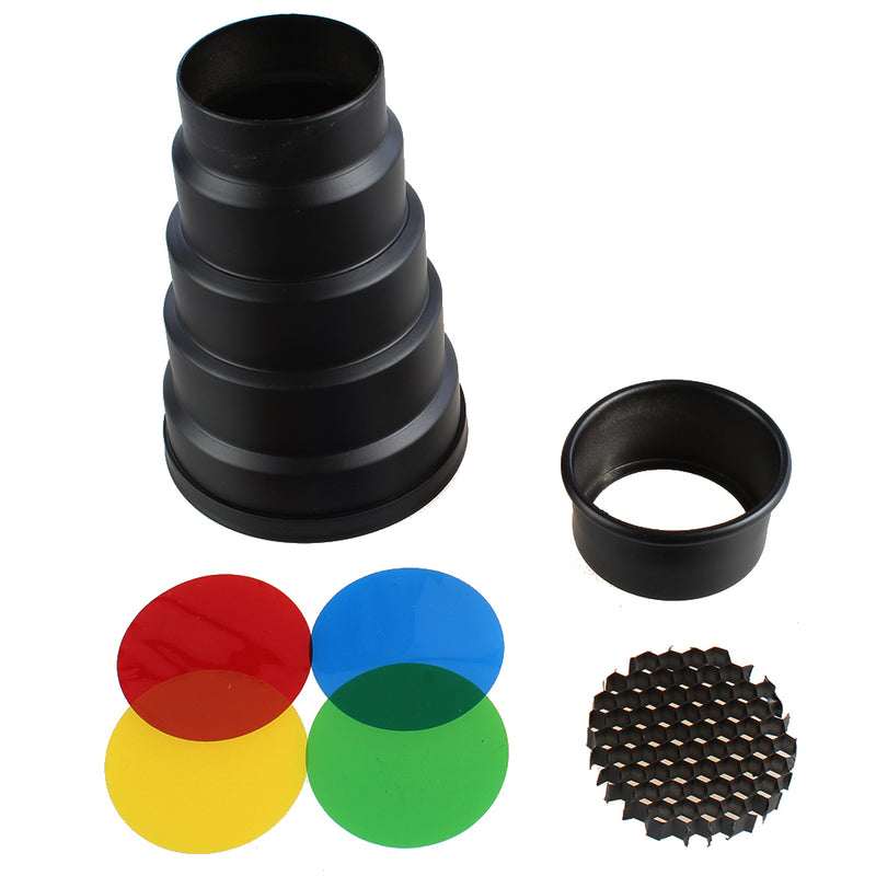 Afbeelding laden in galerijviewer, StudioKing Conische Snoot SK-CS95 voor 9,5 cm Studioflitsers