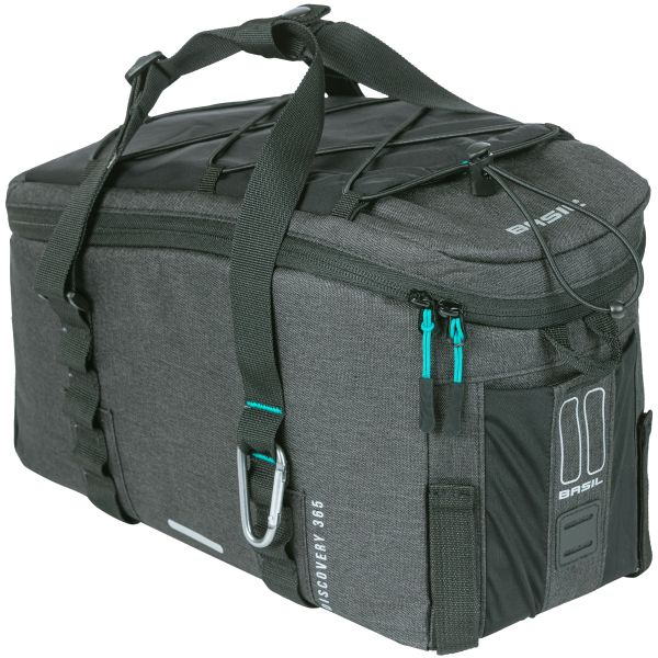 Afbeelding laden in galerijviewer, Basil Discovery 365D Bagagedragertas M - Zwart, waterafstotend, 9L, unisex, sportief