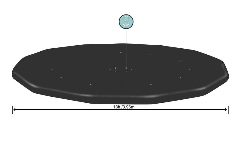 Afbeelding laden in galerijviewer, Bestway flowclear afdekhoes poolcover rond 396cm