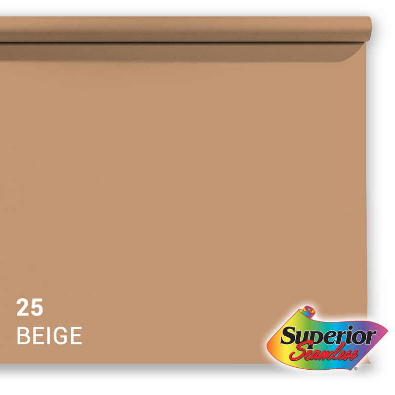 Afbeelding laden in galerijviewer, Superior achtergrondpapier 25 beige 1,35 x 11m