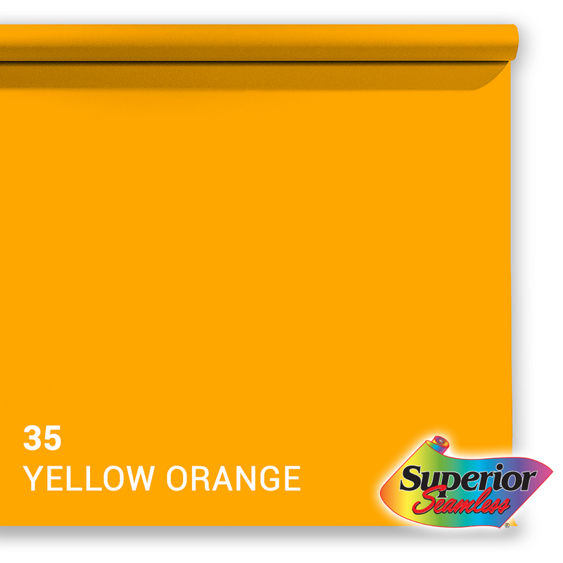 Afbeelding laden in galerijviewer, Superior achtergrondpapier 35 yellow-orange 1,35 x 11m