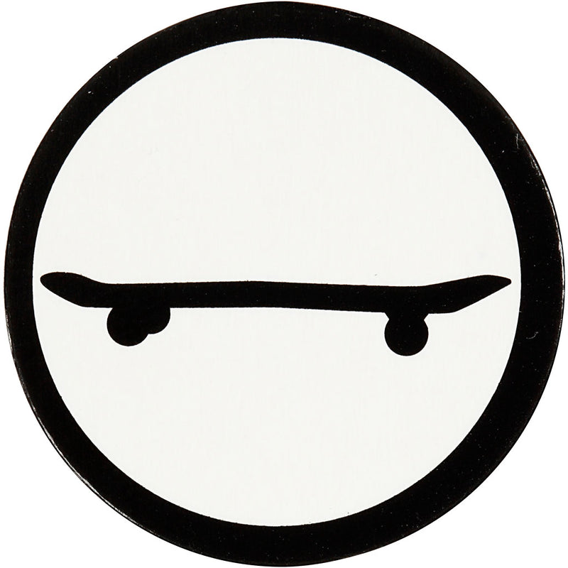 Afbeelding laden in galerijviewer, Https: www.cchobby.nl label-skateboard-d-25-mm-wit-zwart-20-stuk-1-doos