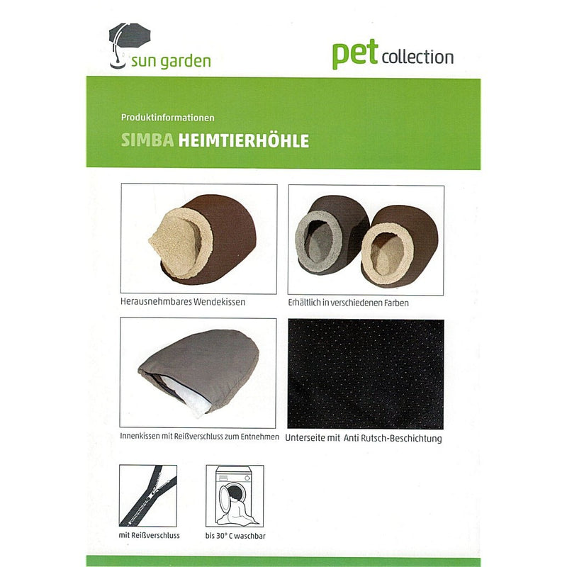 Afbeelding laden in galerijviewer, Sun garden simba huisdieren hol 45x40x32cm bruin beige
