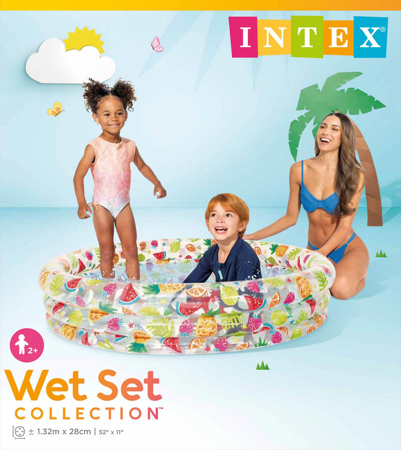 Afbeelding laden in galerijviewer, Intex zwembad 3 rings fruitprint 132x28