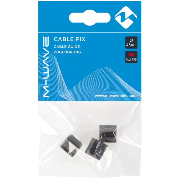 Afbeelding laden in galerijviewer, M-Wave Kabelgeleider 4-5 mm zwart (3 stuks)