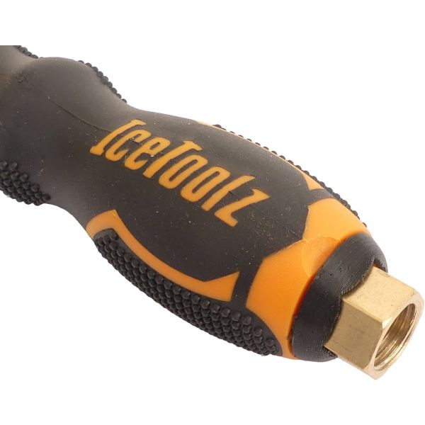 Afbeelding laden in galerijviewer, Buzaglo icetoolz compressorhandvat 240a911 alu rubber oranje zwart
