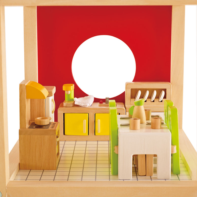 Afbeelding laden in galerijviewer, Hape poppenhuis eetkamer