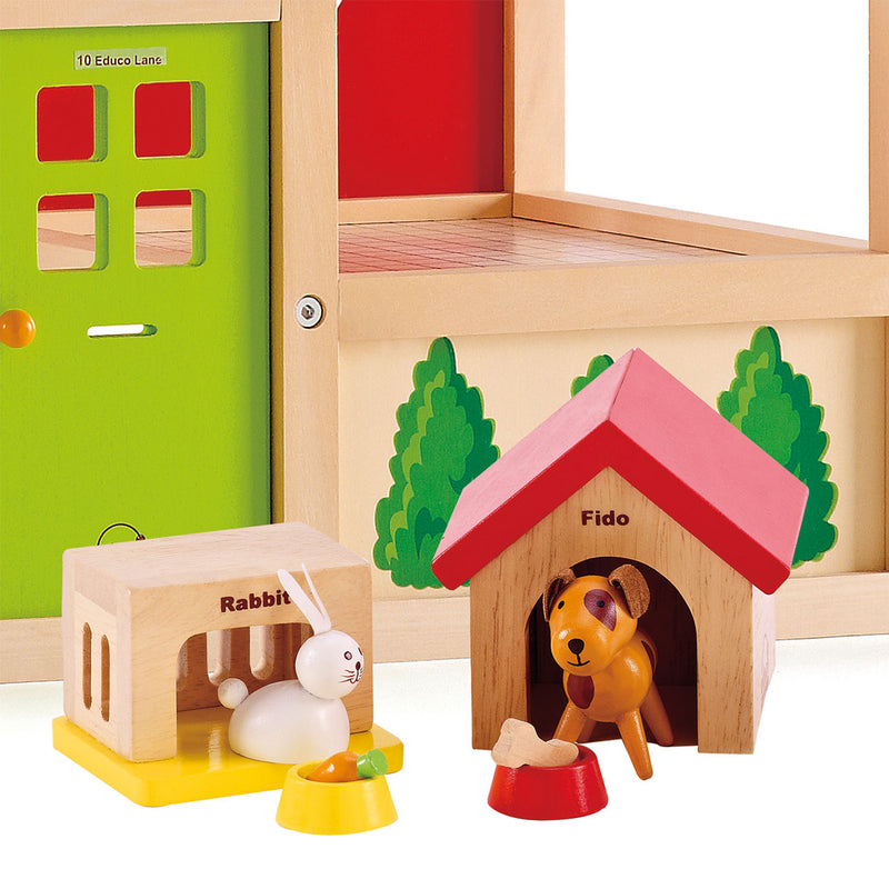 Afbeelding laden in galerijviewer, Hape poppenhuis huisdieren