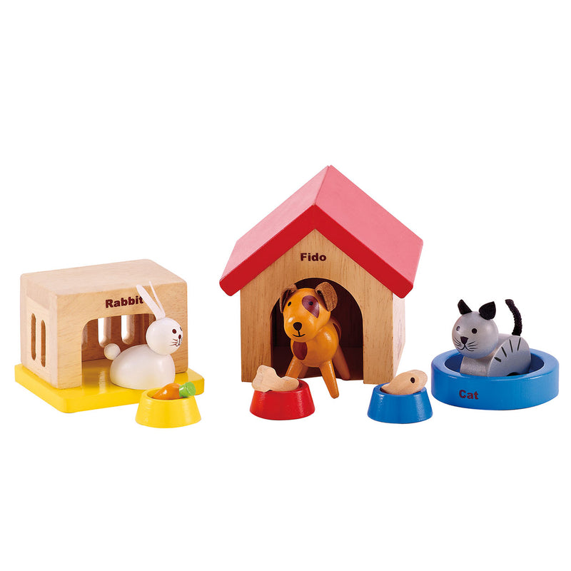 Afbeelding laden in galerijviewer, Hape poppenhuis huisdieren