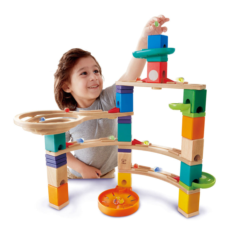 Afbeelding laden in galerijviewer, Hape quadrilla houten knikkerbaan - cliffhanger