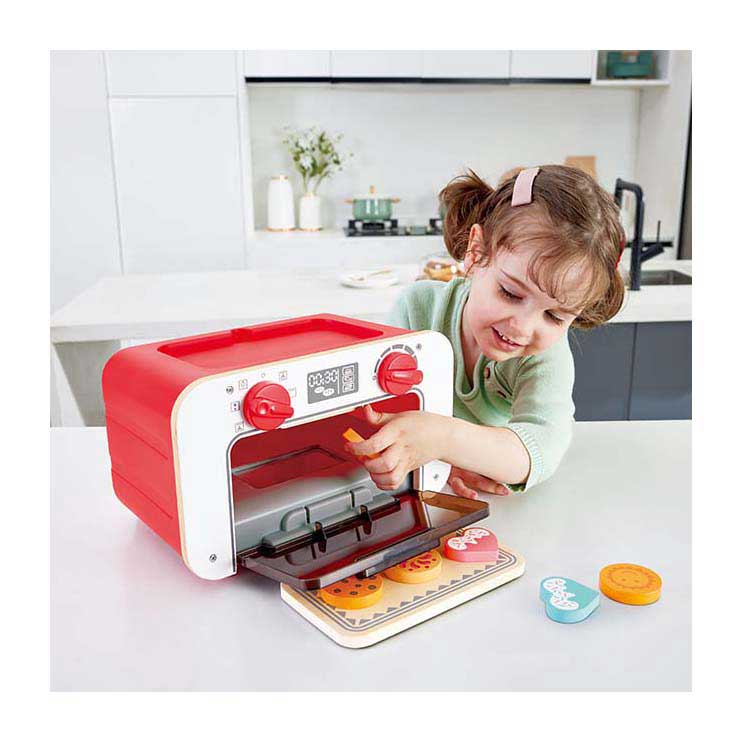 Afbeelding laden in galerijviewer, Hape speelgoedoven met magische koekjes - kleurveranderende bakoven speelset, 3 jaar+