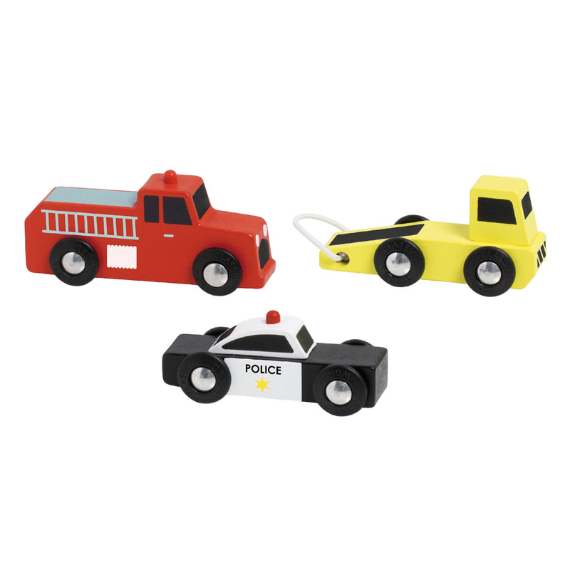 Afbeelding laden in galerijviewer, Classic world houten hulpdienst auto's set, 3st.