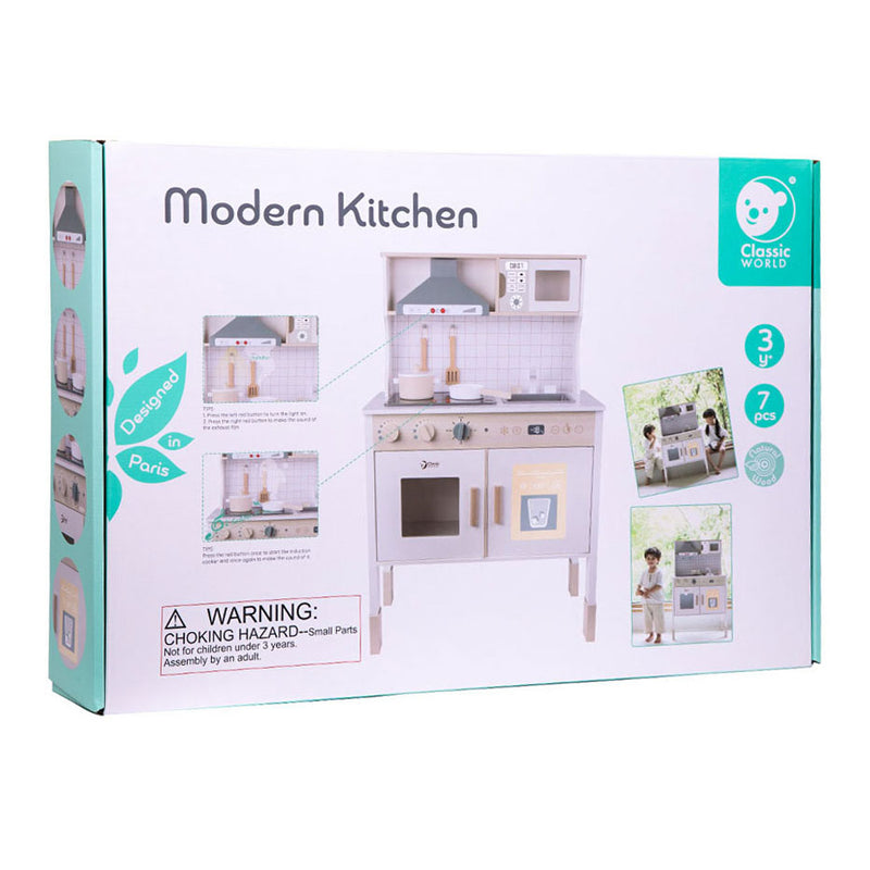 Afbeelding laden in galerijviewer, Classic World World Houten Moderne Speelkeuken, 7dlg.