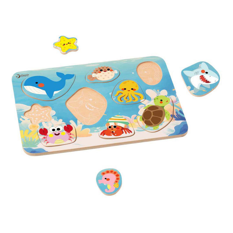 Afbeelding laden in galerijviewer, Classic world houten puzzel oceaan - 9st.