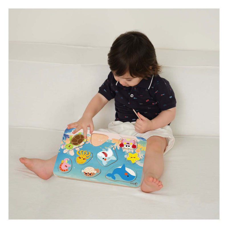 Afbeelding laden in galerijviewer, Classic world houten puzzel oceaan - 9st.