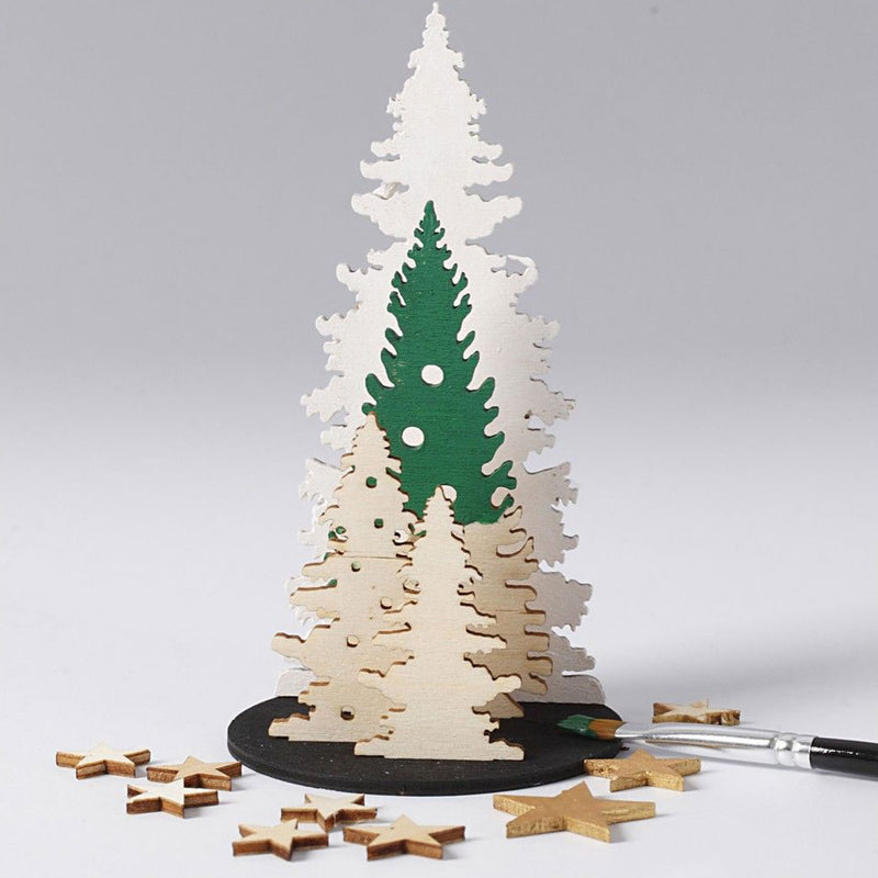 Afbeelding laden in galerijviewer, Creativ company maak en versier je houten kerstbomen
