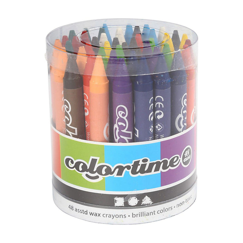 Afbeelding laden in galerijviewer, Creativ company set met 12 kleuren kleurkrijt, 48 st.
