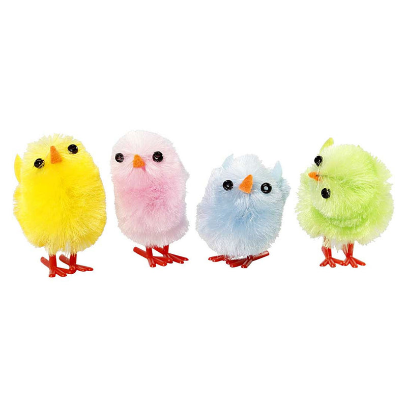 Afbeelding laden in galerijviewer, Creativ company gekleurde paaskuikens chenille, 12st.