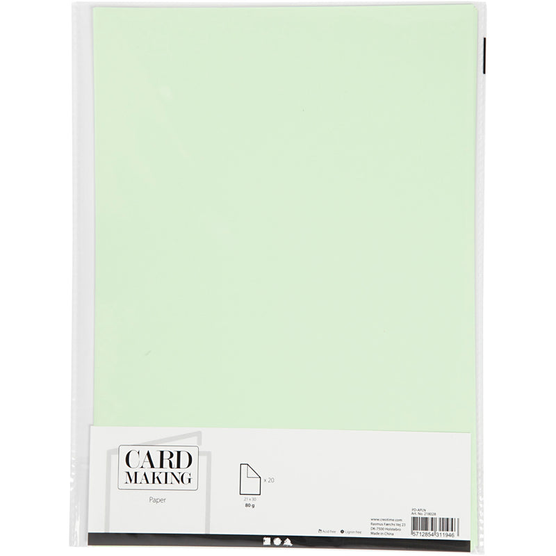 Afbeelding laden in galerijviewer, Creativ company papier lichtgroen a4 80gr, 20st.
