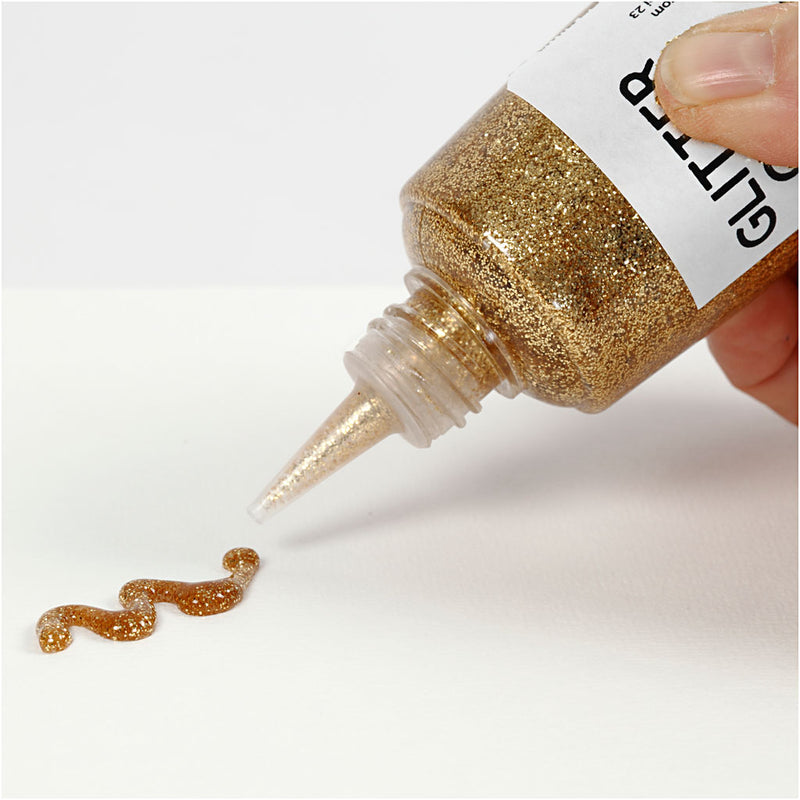 Afbeelding laden in galerijviewer, Creativ company glitterlijm goud, 118ml