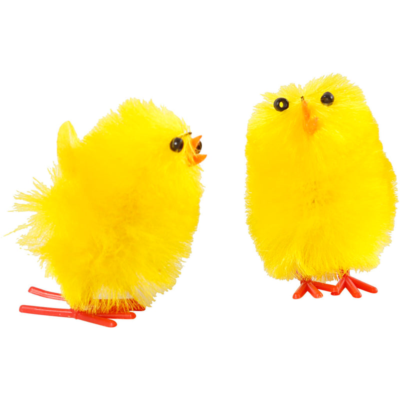 Afbeelding laden in galerijviewer, Creativ company gele paaskuikens chenille, 12st.