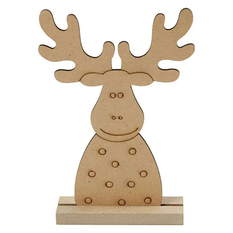 Afbeelding laden in galerijviewer, Creativ company houten kerstfiguur rendier