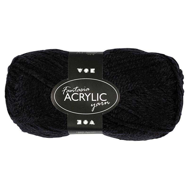 Afbeelding laden in galerijviewer, Creativ company acrylgaren, zwart, 50gr, 80m