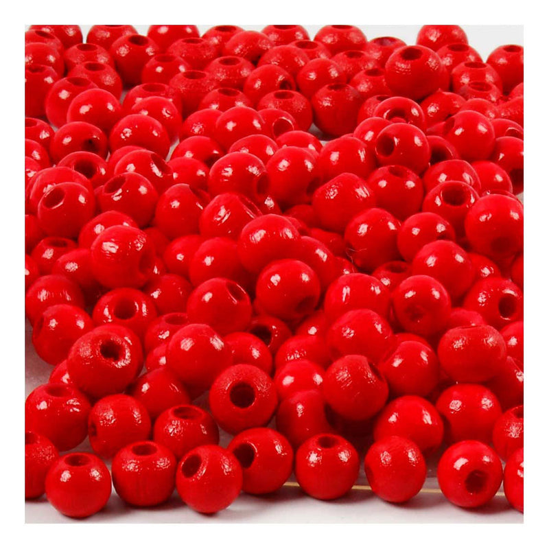 Afbeelding laden in galerijviewer, Creativ company houten kralen rood, 150st.