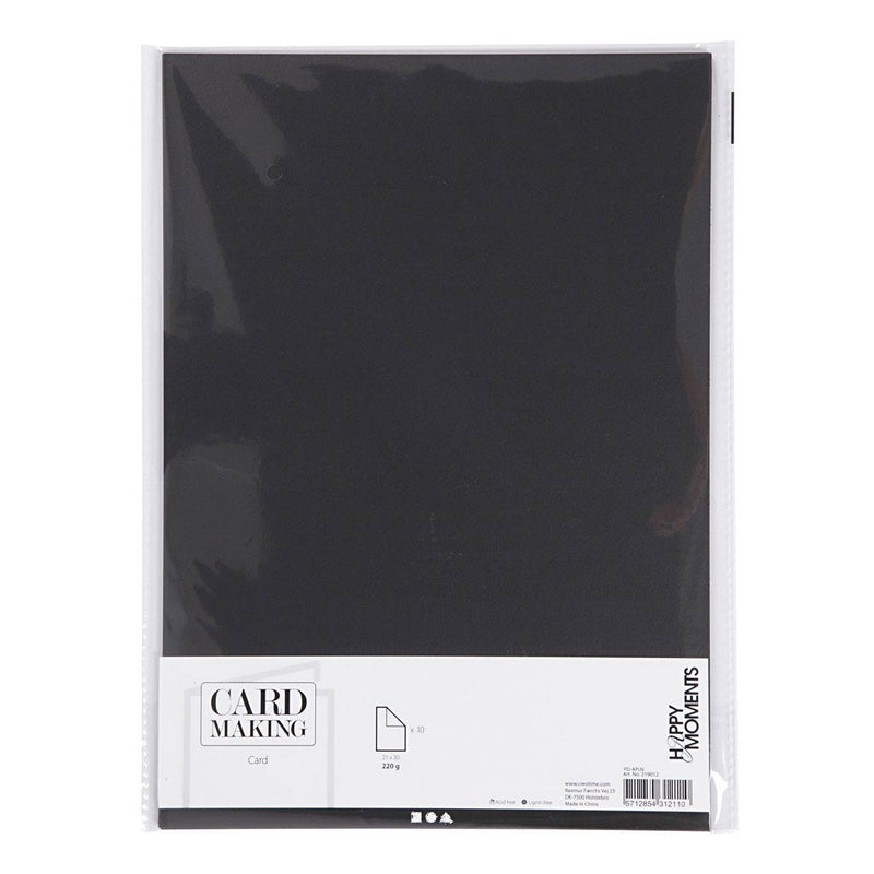 Afbeelding laden in galerijviewer, Creativ company karton zwart a4 220g, 10st.