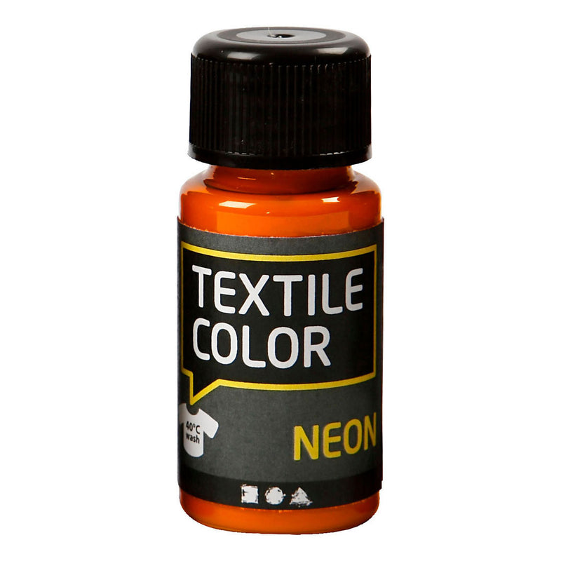 Afbeelding laden in galerijviewer, Creativ company textile color dekkende textielverf - neon oranje, 50ml