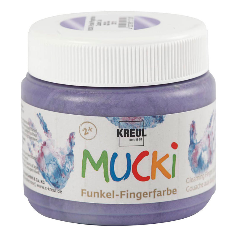 Afbeelding laden in galerijviewer, Creativ company mucki vingerverf - paars metallic, 150ml